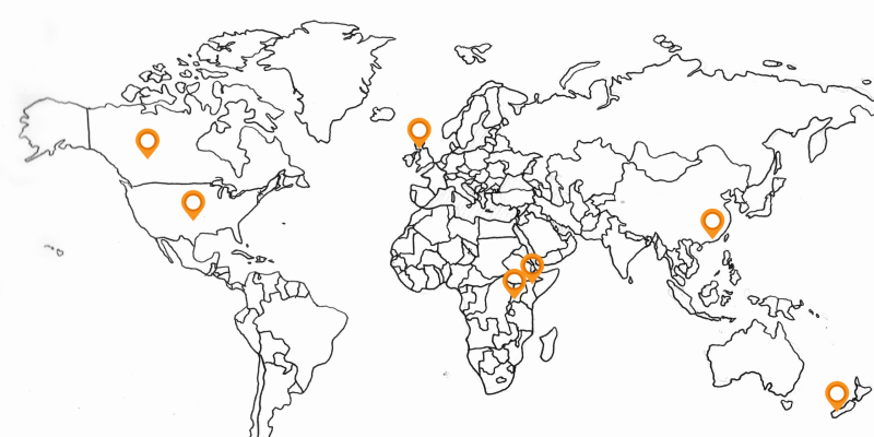world map marker